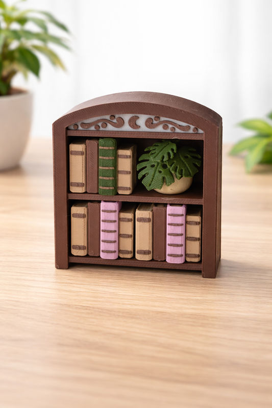 Mini Bookshelf Clicker – Library Fidget Toy with Mechanical Keyboard Switches – Book Lover Desk Decor- Maries Buttons