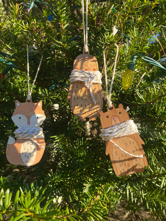 Woodland Creatures child height measuring ornament