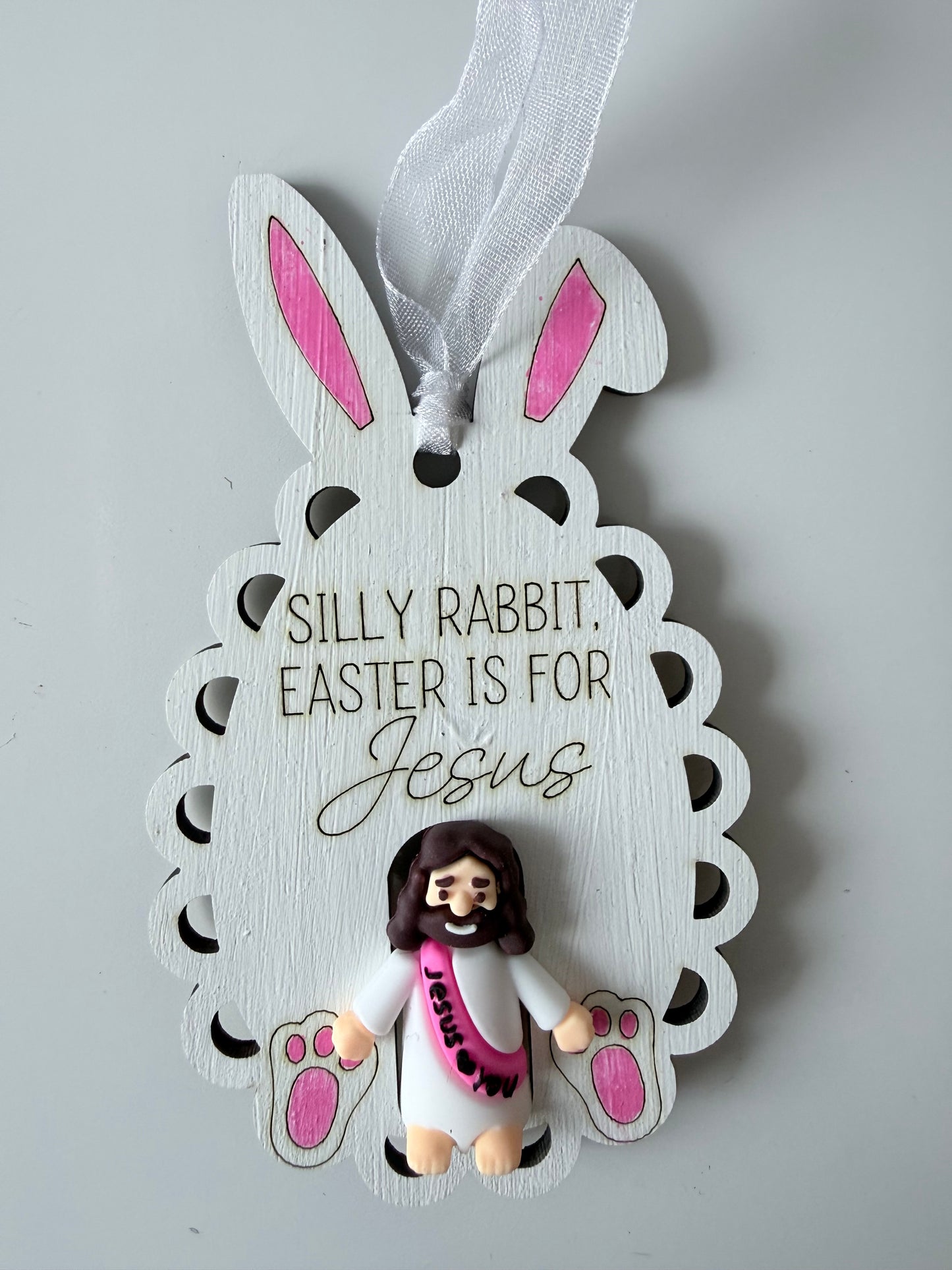 Silly Rabbit Easter Is For Jesus Ornament