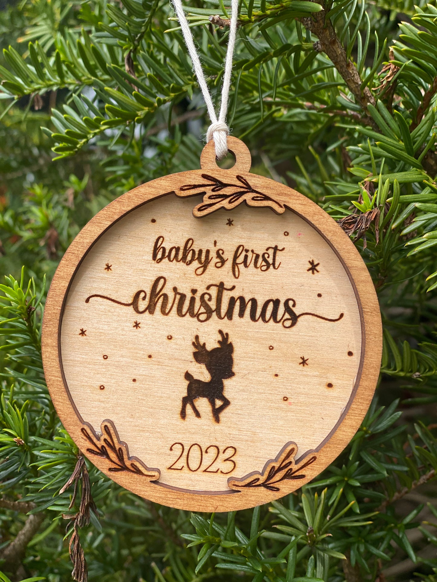 Babys First Christmas Deer Ornament