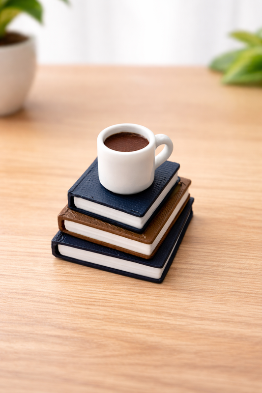 Mini Stack of Books  Clicker – Library Fidget Toy with Mechanical Keyboard Switch– Book Lover Desk Decor- Maries Buttons