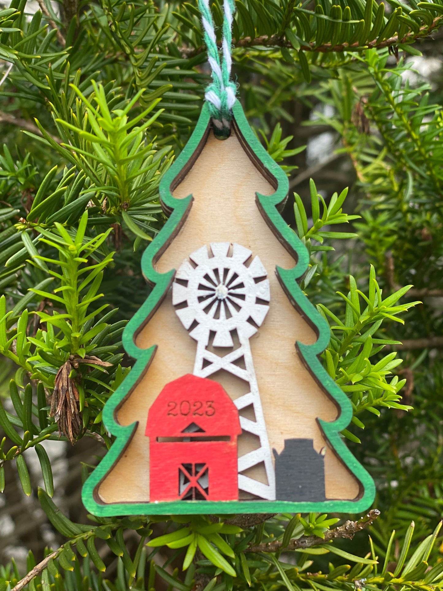 Triple Layer Farm Ornament