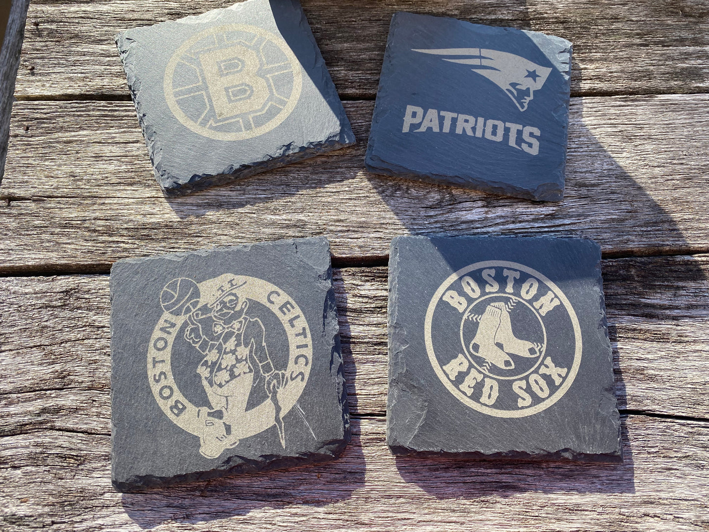 New England Sports Lover Slate Coasters