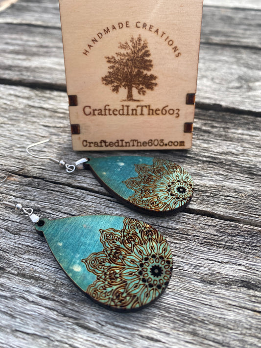 Distressed Mandala Earrings