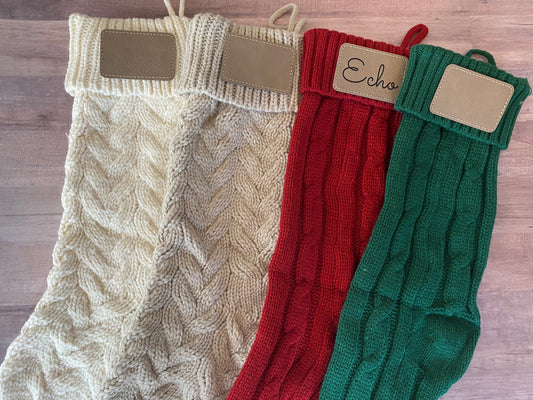 Personalized Knit Christmas Stockings