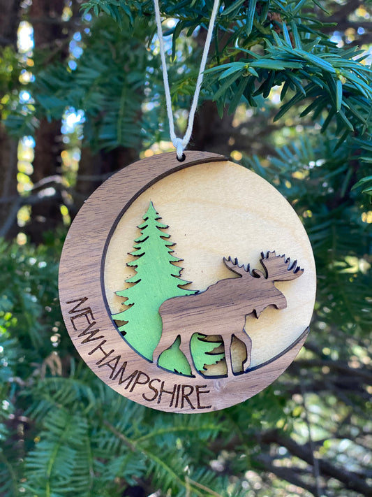 NH Moose Ornament