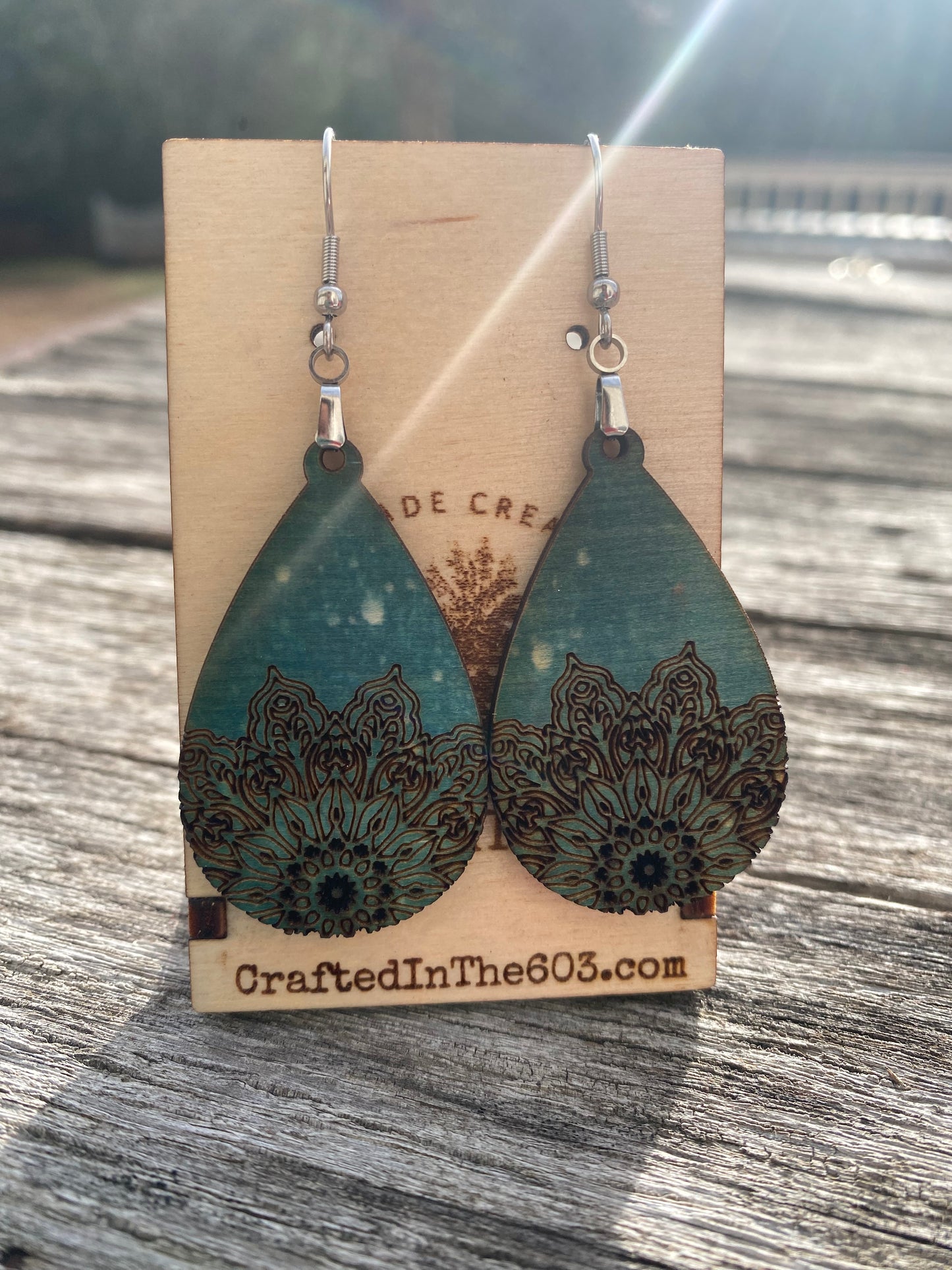 Distressed Mandala Earrings